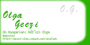 olga geczi business card